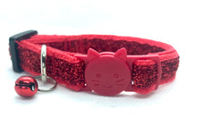 Load image into Gallery viewer, Red checkered cat collar
